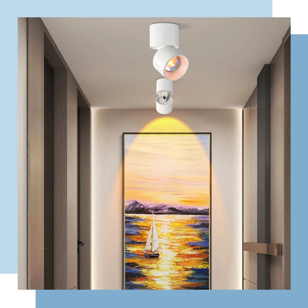 ZMH Faretto da soffitto LED bianchi 1 luce plafoniera design tramonto moderno per camera letto corridoio