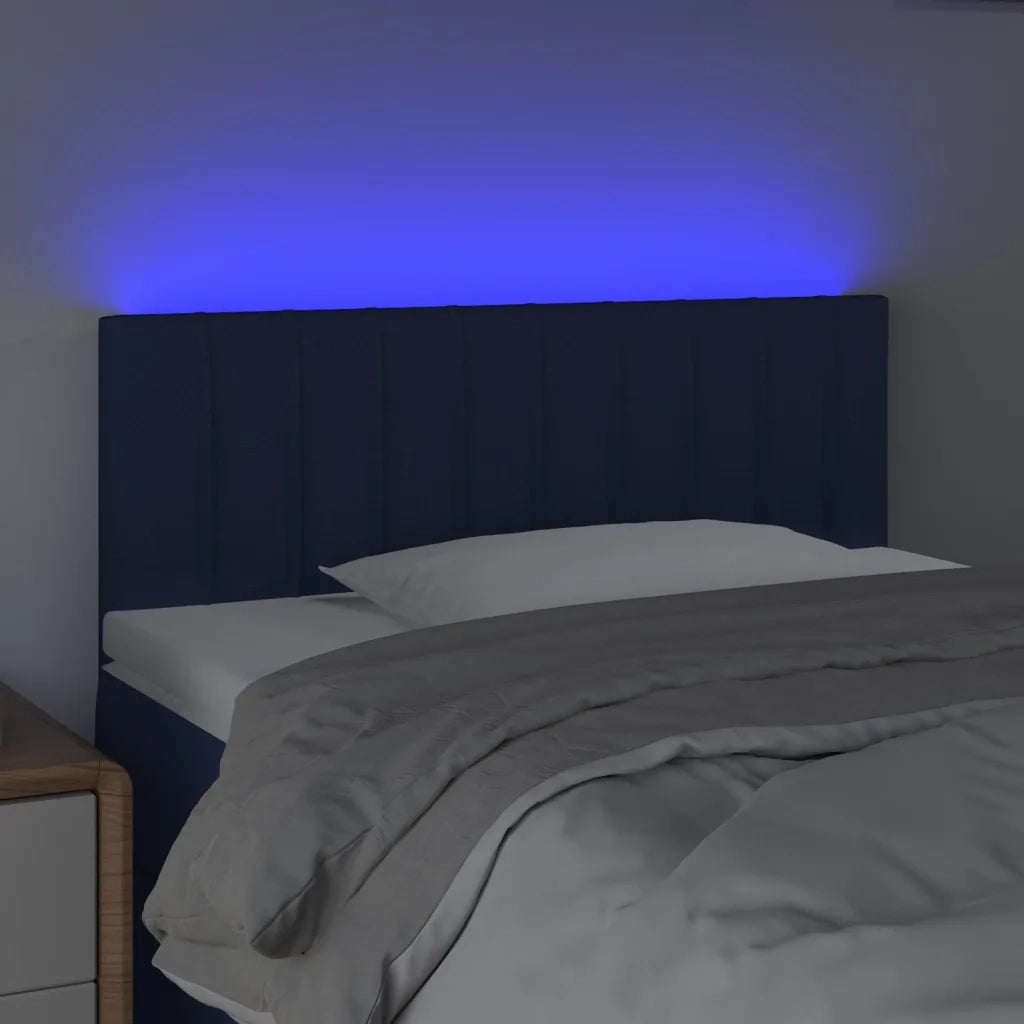 Testiera | Testata a LED Blu 80x5x78/88 cm in Tessuto