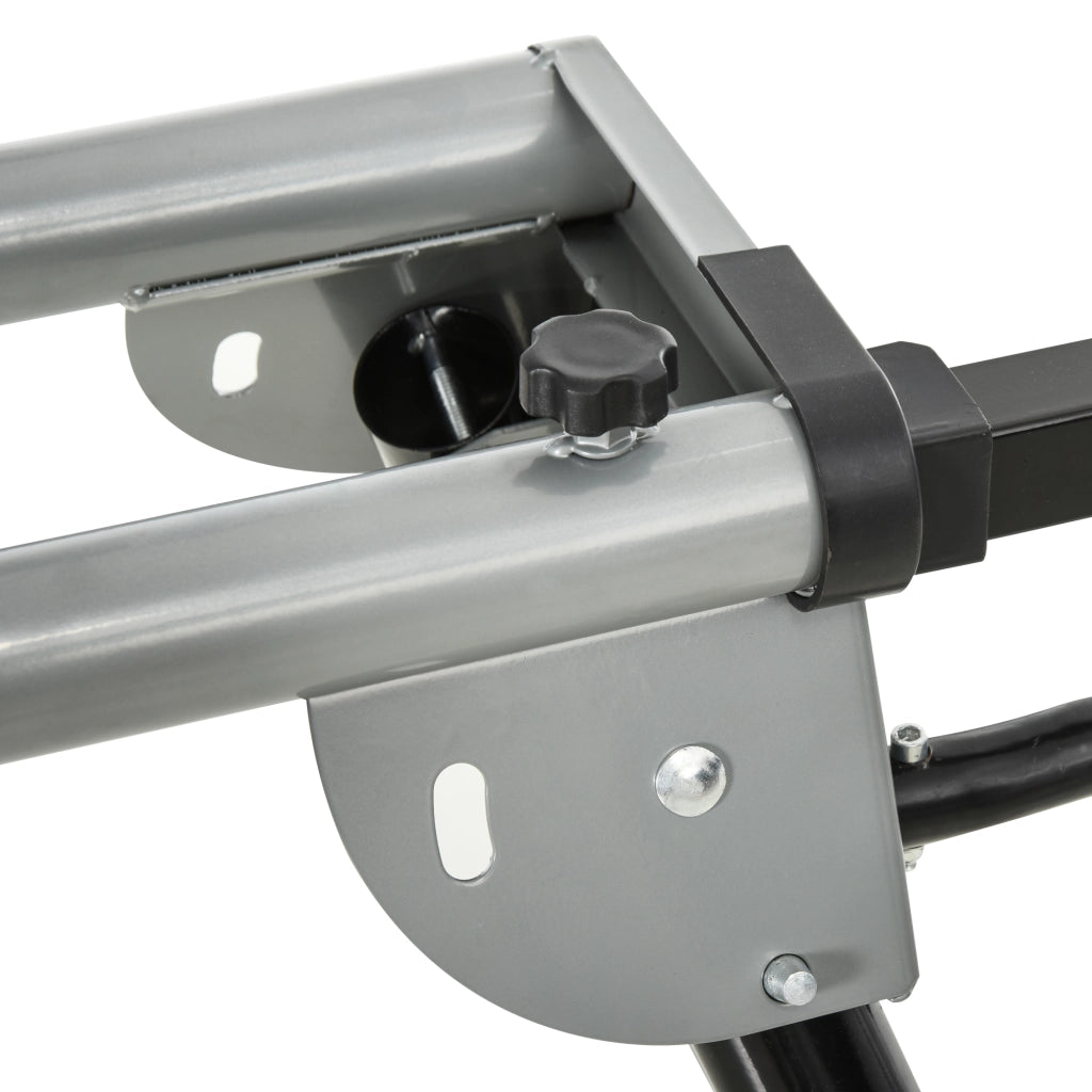 Supporto per troncatrice regolabile in acciaio nero, pieghevole, portata 150 kg