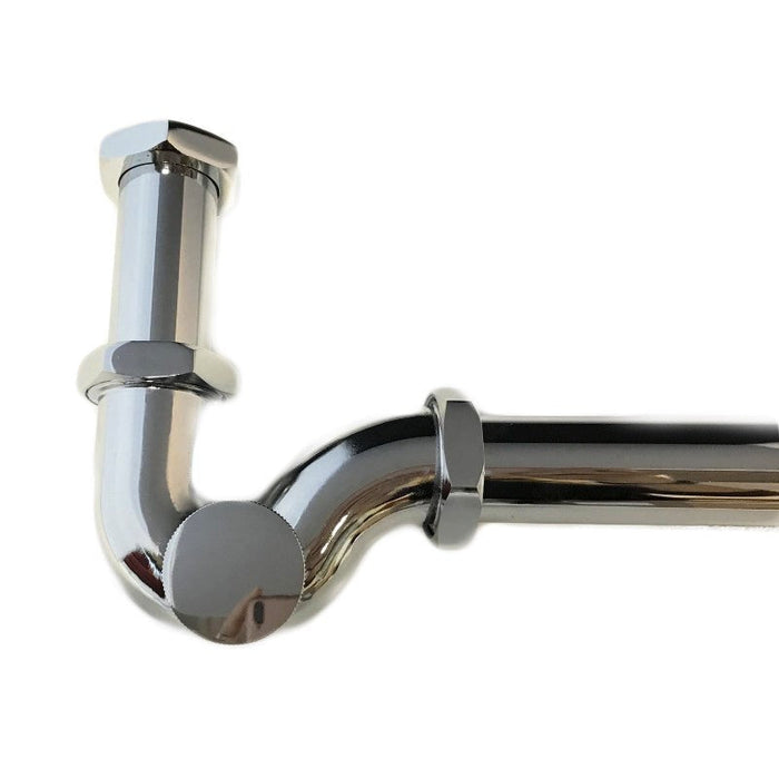 Sifone Ottone Cromato Di Scarico Da 1.1/4" A S Per Lavabo Bidet Lavandino