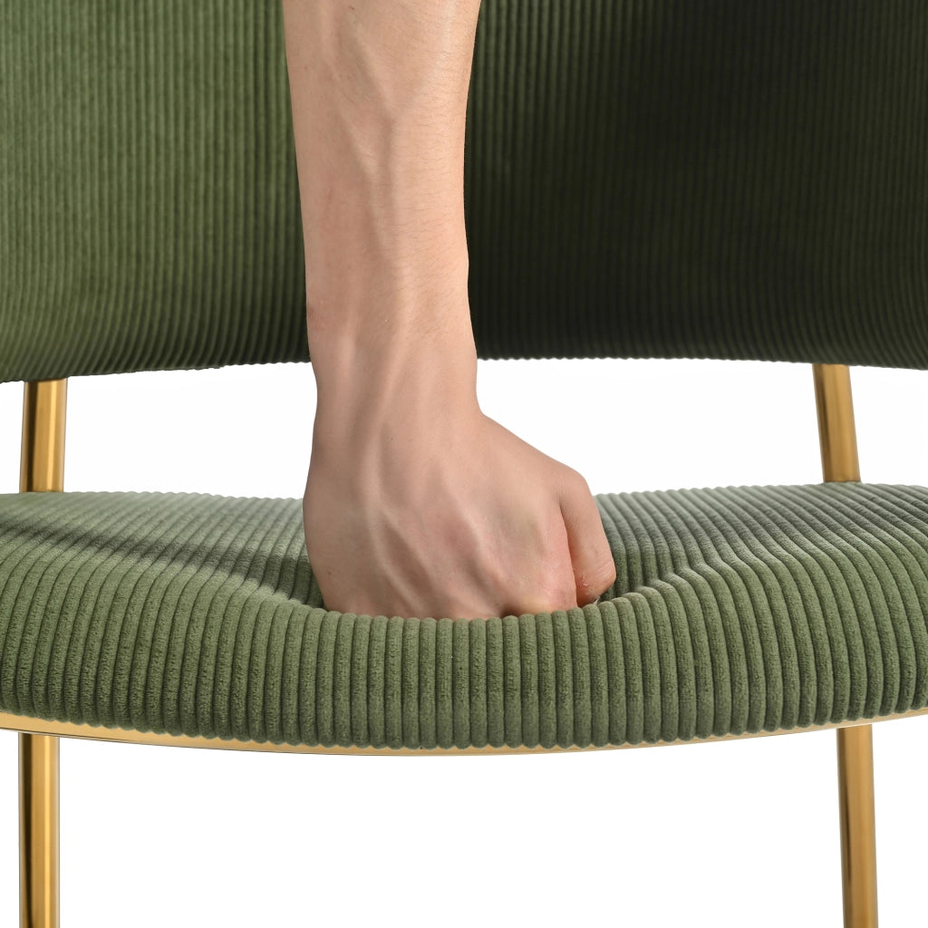 SEDIA da pranzo ergonomica 45,72x45,72 cm in corda verde con piedini regolabili