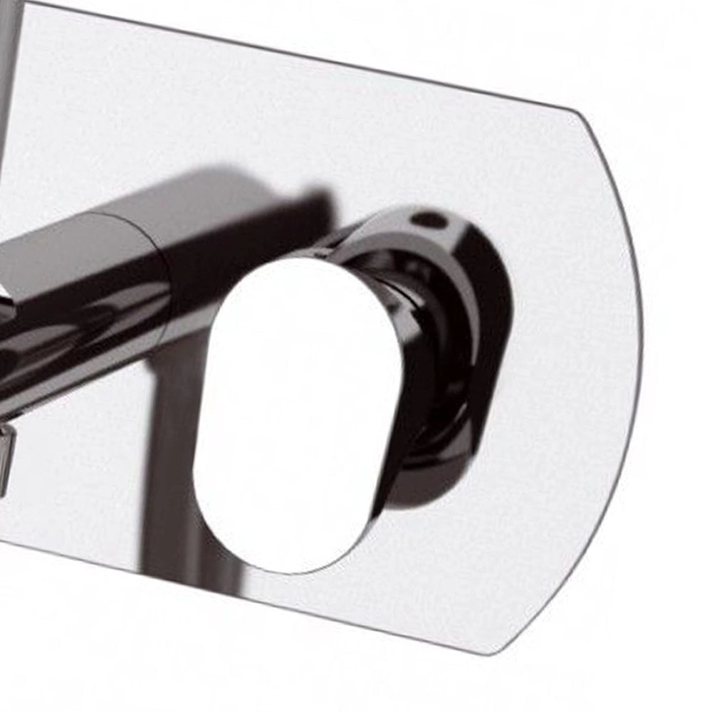 Miscelatore incasso per shut-off arrotondato con doccetta, supporto e flessibile doccia