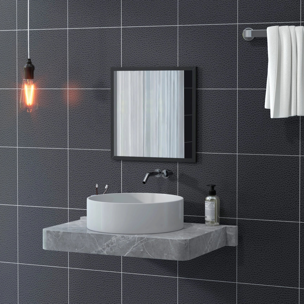 Specchio da parete quadrato ¨C Xylo ¨C legno nero 50x50 cm