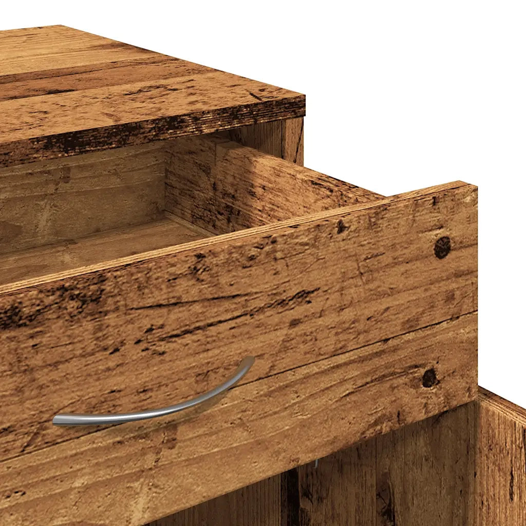 Armadietto con Ruote Legno Antico 45x38x54 cm Legno Multistrato 856654