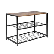 Scarpiera con seduta in piedi in metallo e legno per ingresso 63x30x42cm 19_0000416
