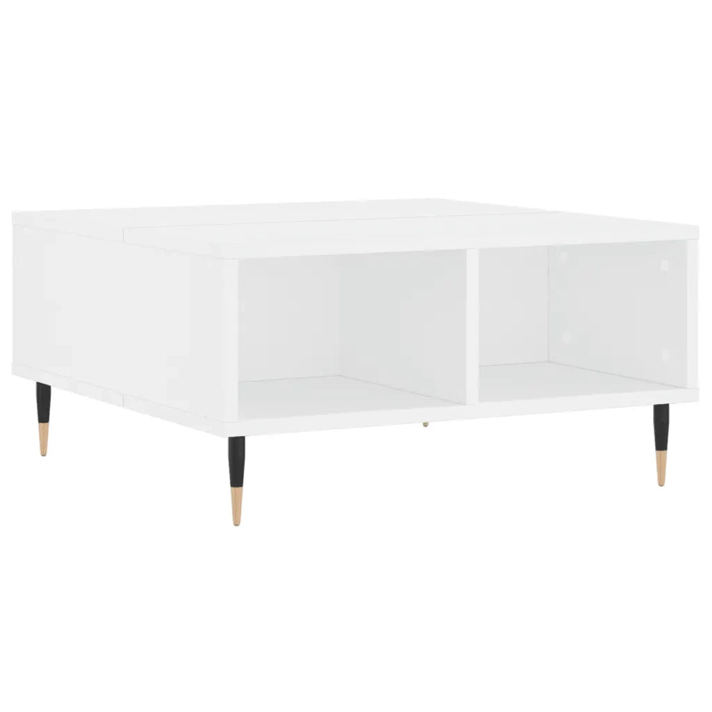 Tavolino da salotto | Tavolino da caff¨¨ | Tavolino da Soggiorno Bianco 60x60x30 cm in Legno Multistrato