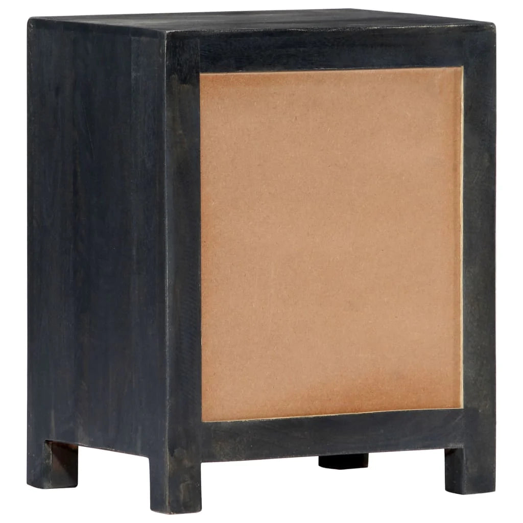 Comodino/cassettiera/armadio/mobile per camera da letto in legno di mango grigio intagliato a mano 40x30x50 cm 1402036