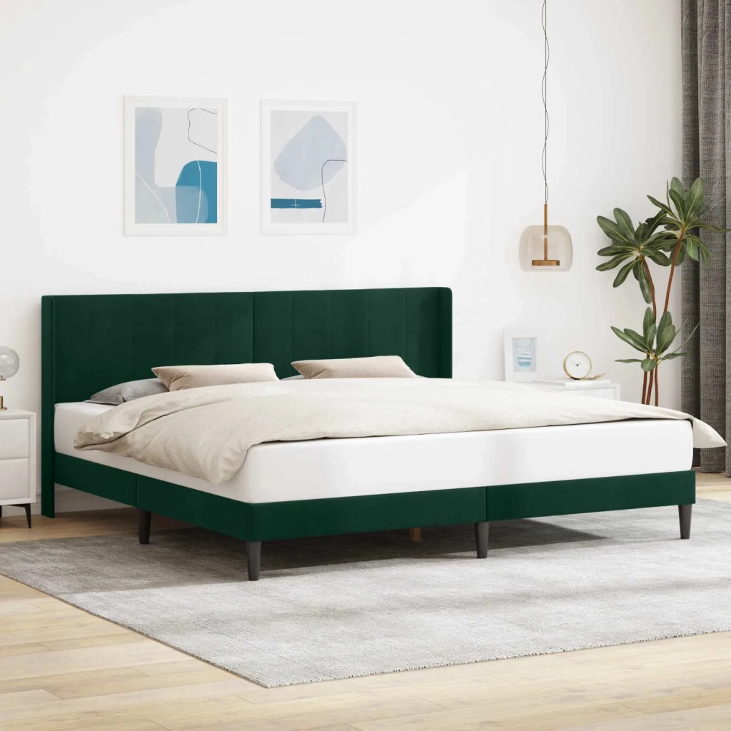 Struttura del letto Verde Scuro 200 x 200 cm Velluto 42027529