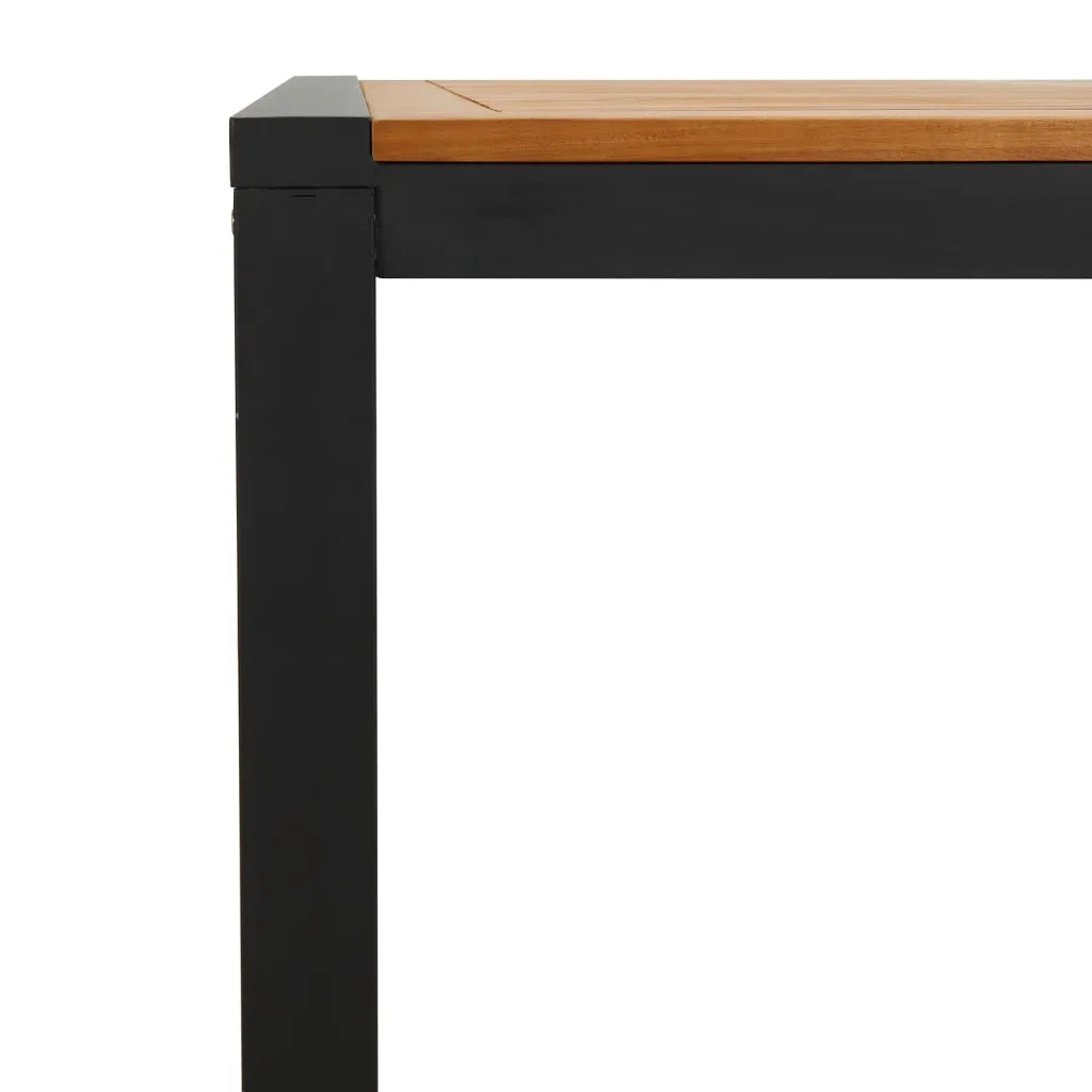 Tavolo Giardino con Gambe a U 180x90x75cm Legno Massello Acacia