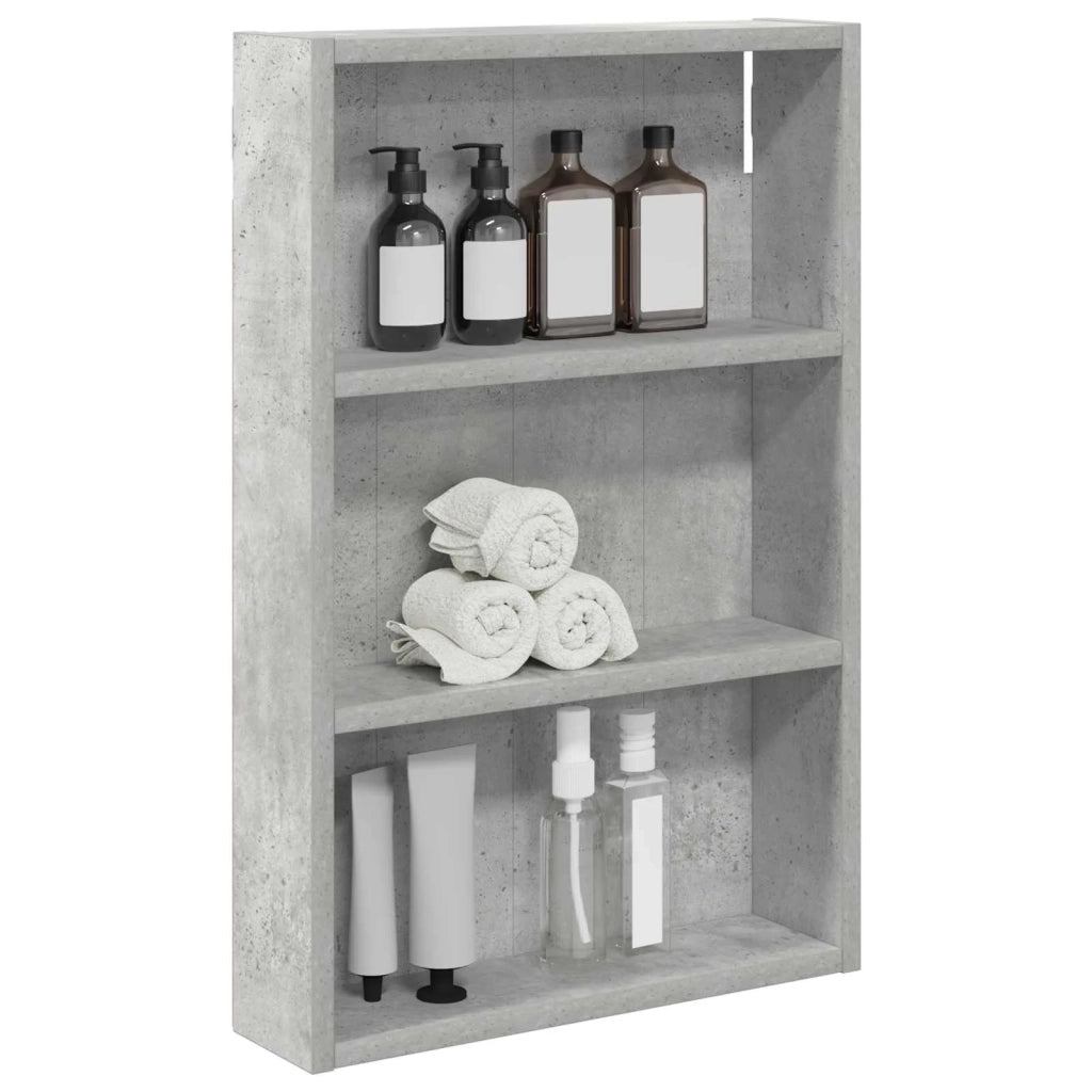 Armadio da bagno a muro Grigio Cemento 40 x 10 x 60,5 cm