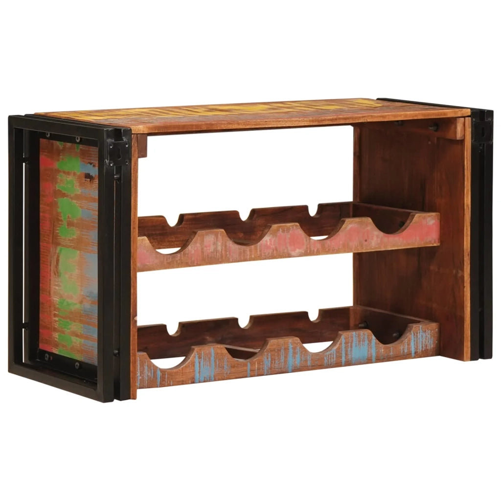 Portabottiglie Marrone 80 x 45 x 33 cm Legno massello riciclato 4104759