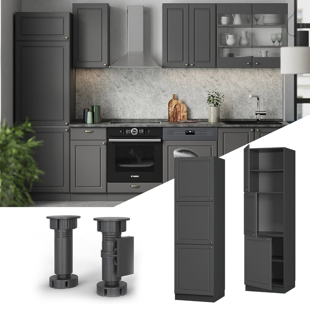 Vicco Mobile per forno da incasso Landhaus antrazit-oro 60 cm