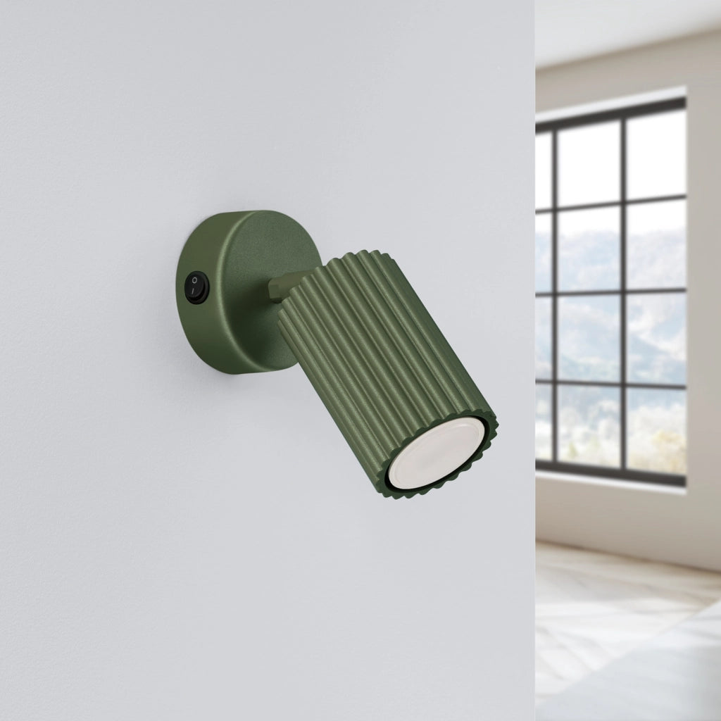 Applique moderna verde oliva orientabile GU10 Pure Lume