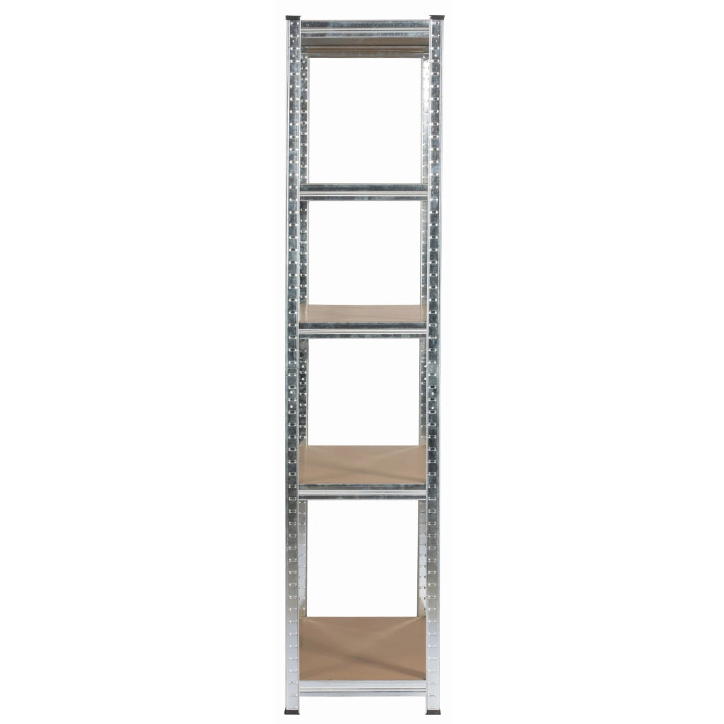 Set 2 x AKORD Scaffale garage in metallo  acciaio zincato 5 ripiani in colore legno per carichi fino a 875kg 90x40x180 cm