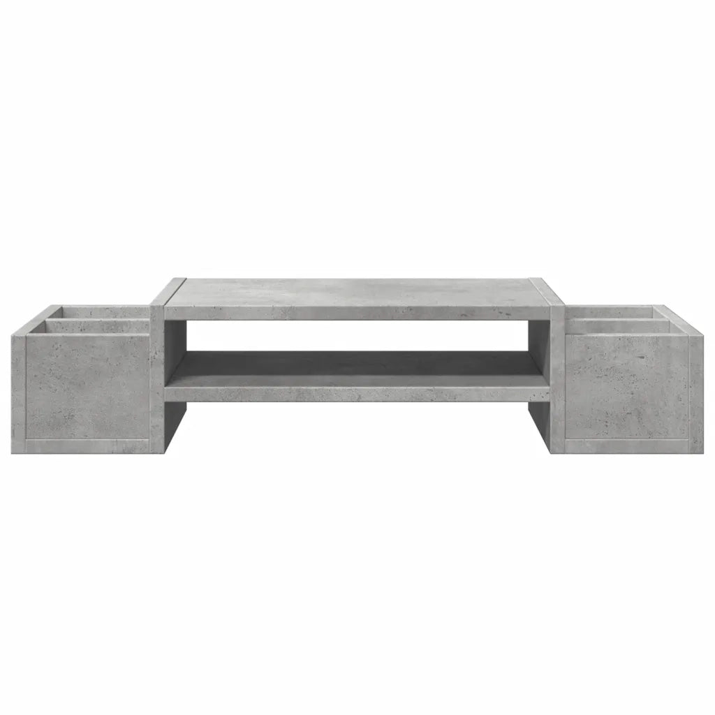 Supporto Monitor con Contenitore Grigio 70x27x15 cm Truciolato