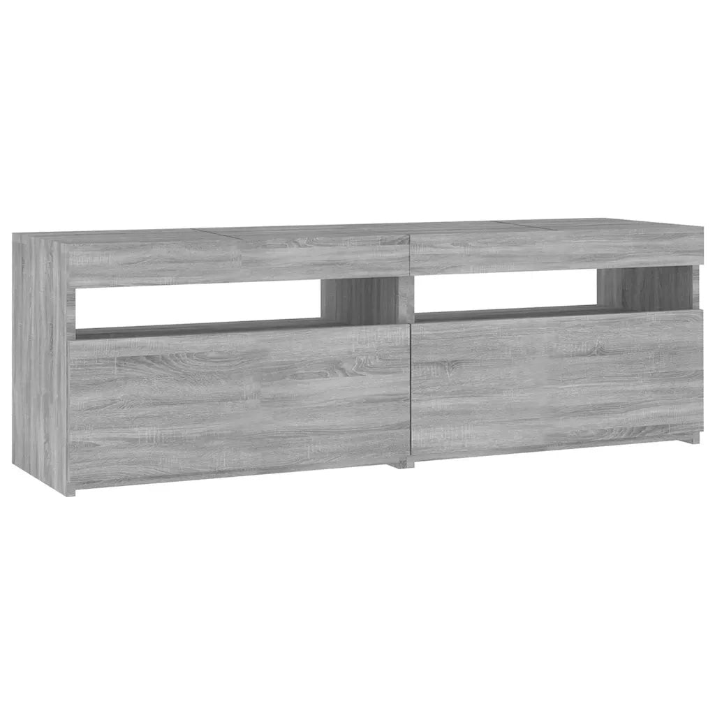 Mobile Porta TV con Luci LED Grigio Sonoma 120x35x40 cmcm 815673