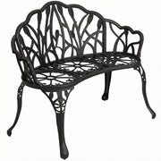 Panchina da giardino 2 posti ¨C zephmum ¨C antracite metallo 99x57x78 cm