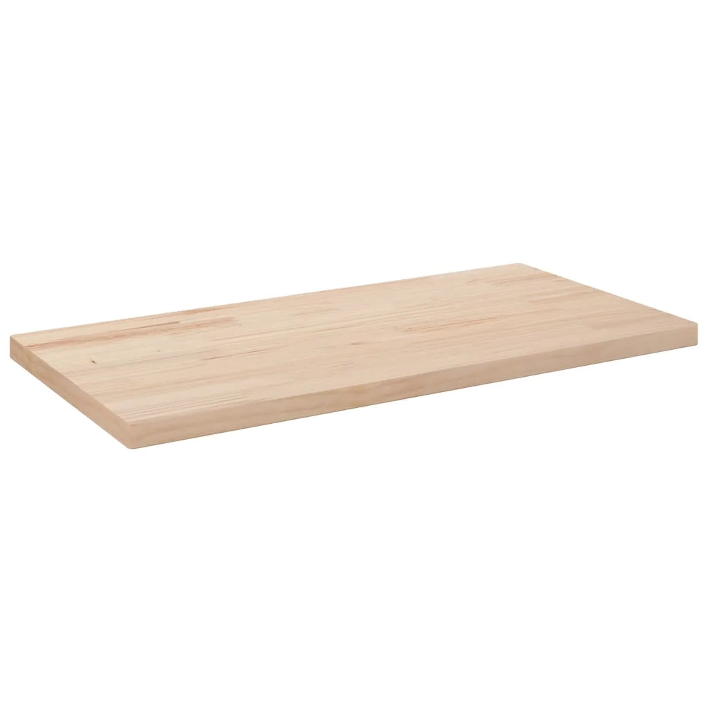 Piano Tavolo 80x40x2,5 cm Legno Massello di Pino Rettangolare