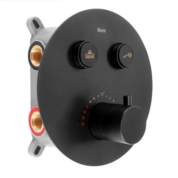 Set Doccia Da Incasso Rea Lungo Black Matt Box