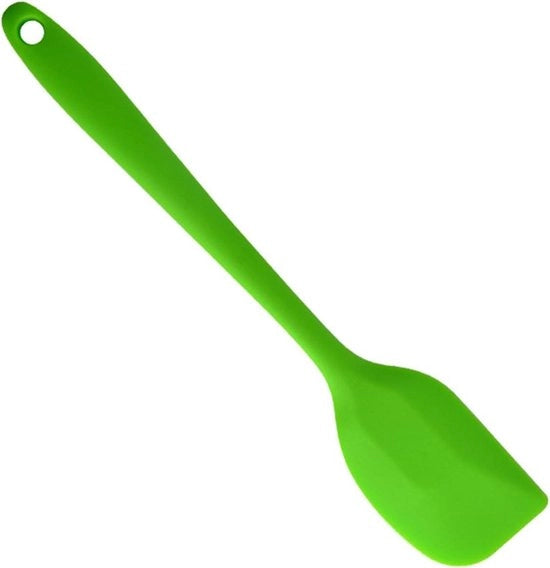 Spatola in silicone per cucina - resistente al calore - per burro, panna e salsa - verde - Unico pezzo