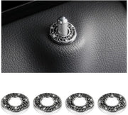 Accessori per serratura - Pin per serratura - 4 pezzi - Adesivo - Zinklegering/Strass - Diametro interno 1,2 cm - Diametro esterno 2,5 cm - Adatto per auto - Decorazione per serratura
