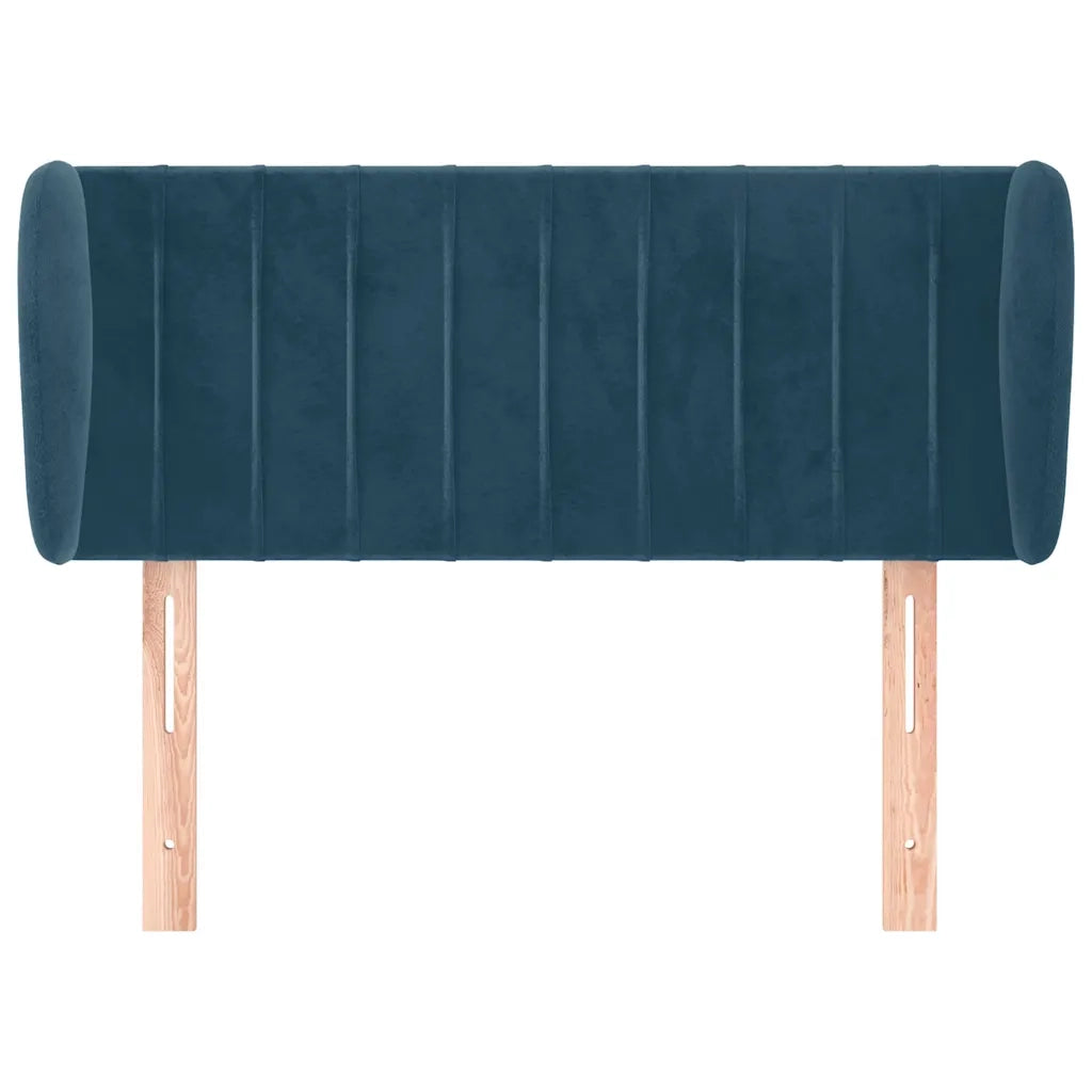 Testiera ad Orecchio Blu Scuro 83x23x78/88 cm in Velluto 3117416