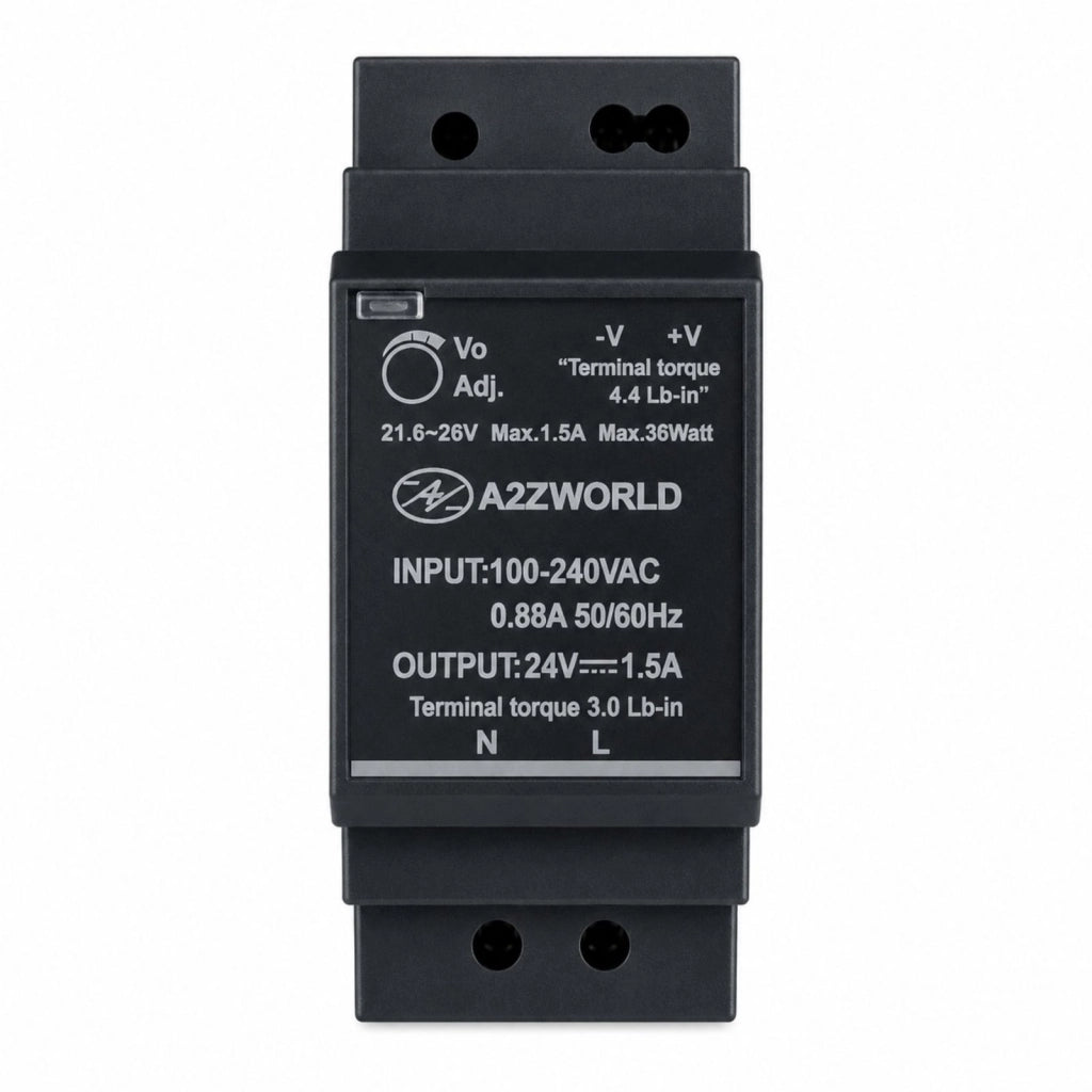 Alimentatore Trasformatore Da Guida Barra DIN 30W, 2 Moduli, Serie HDR-30, Disponibili DC 12V 24V (DC 24V)
