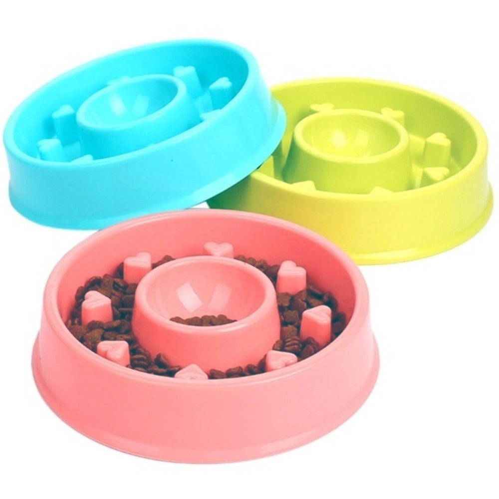 Trade Shop - Ciotola Cuori Plastica 18,5cm Cocker Cane Gatto Animali Mangiatoia Addestramento -