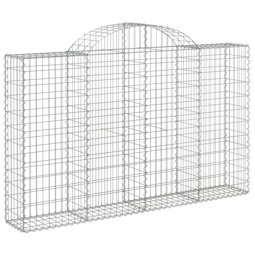 Cesti Gabbioni ad Arco 3 pz 200x30x120/140 cm Ferro Zincato