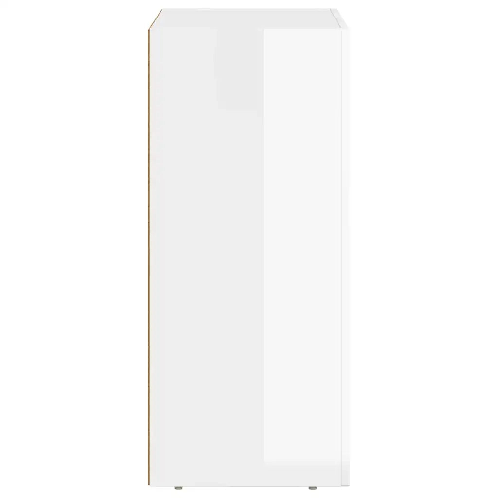 Credenza Bianco Lucido 59 x 35 x 80.5 cm Legno multistrato