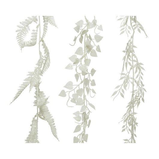 GHIRLANDA GLITTER BIANCA 180CM