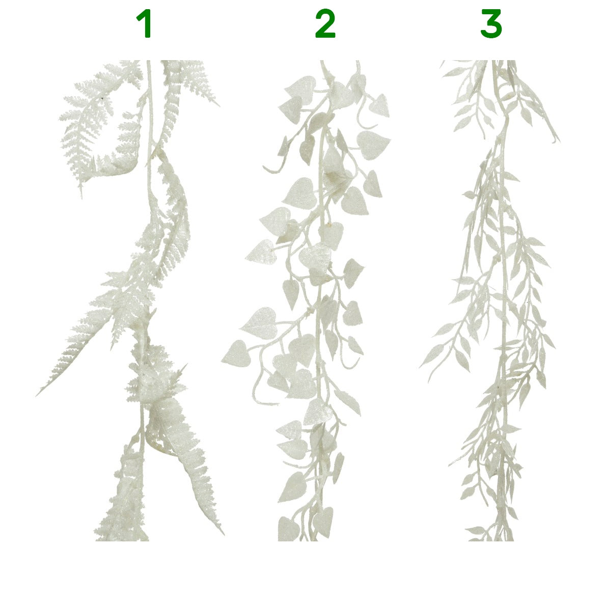 GHIRLANDA GLITTER BIANCA 180CM