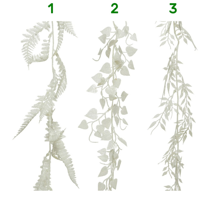 GHIRLANDA GLITTER BIANCA 180CM