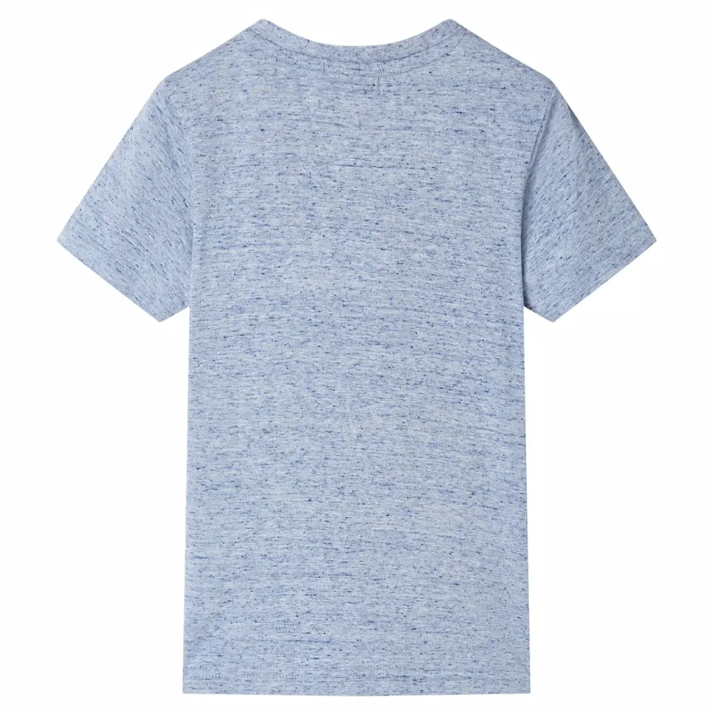 Maglietta da Bambino a Maniche Corte Blu MÃ©lange 128cod mxl 109874