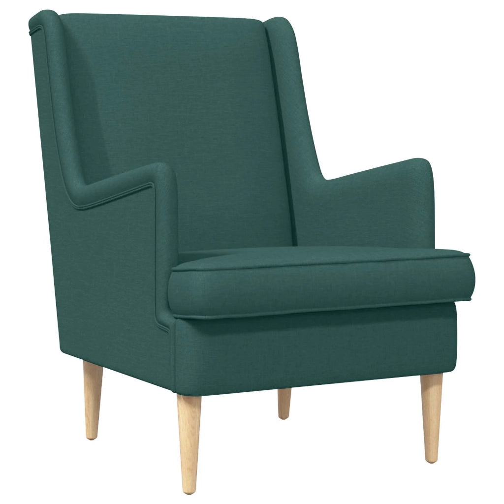 Poltrona con Ottomano 2 pz Verde Scuro Tessuto 3418814