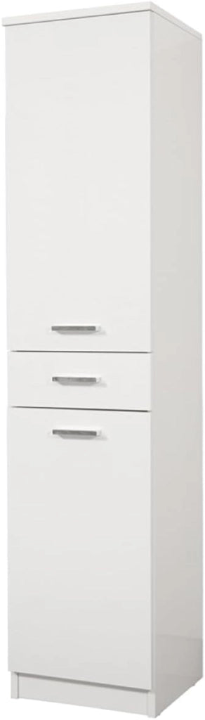 Colonna Bagno Lavanderia Bianca Lucida 2 Ante Sinistra e Cassetto