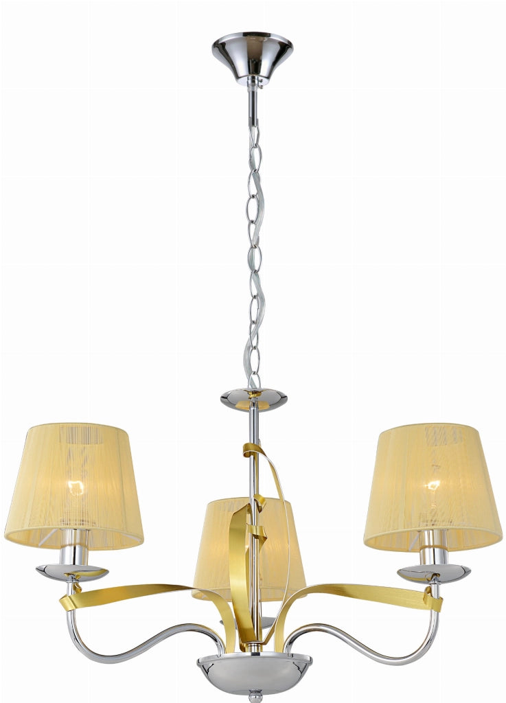 Lampadario a sospensione Candellux Diva 3xE14 cromo