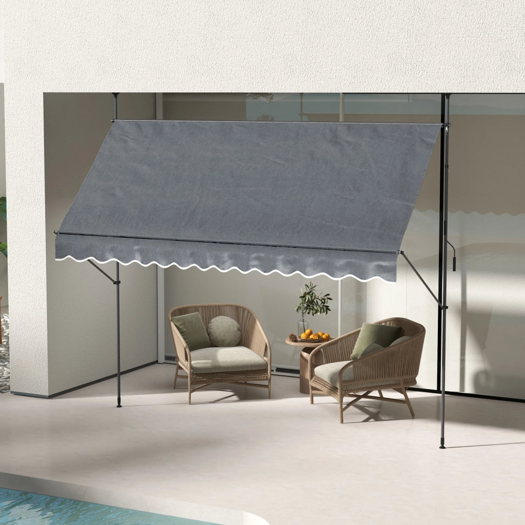 Appendiabiti autoportante retrattile ¨C zephmum ¨C grigio scuro 350x120x210-300 cm