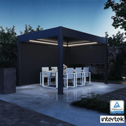 Pergola bioclimatica motorizzata OmbrÃ©a ELMO autoportante 3x4M - Antracite