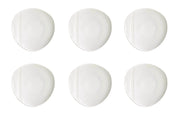 Set 6 Piatti Frutta Ø20,5 cm in Porcellana Allluminica Kaleidos Aluxina Miami Bianchi