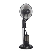 Ventilatore a Piantana con Nebulizzatore Regolabile - 3 Velocitá, Modalitá Oscillazione, Testa Inclinabile - Motore 75W Timer a 60 min. - Nero