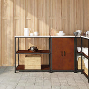 Set di Stoccaggio per Cucina con lo scaffale 2 pcs Ruggine