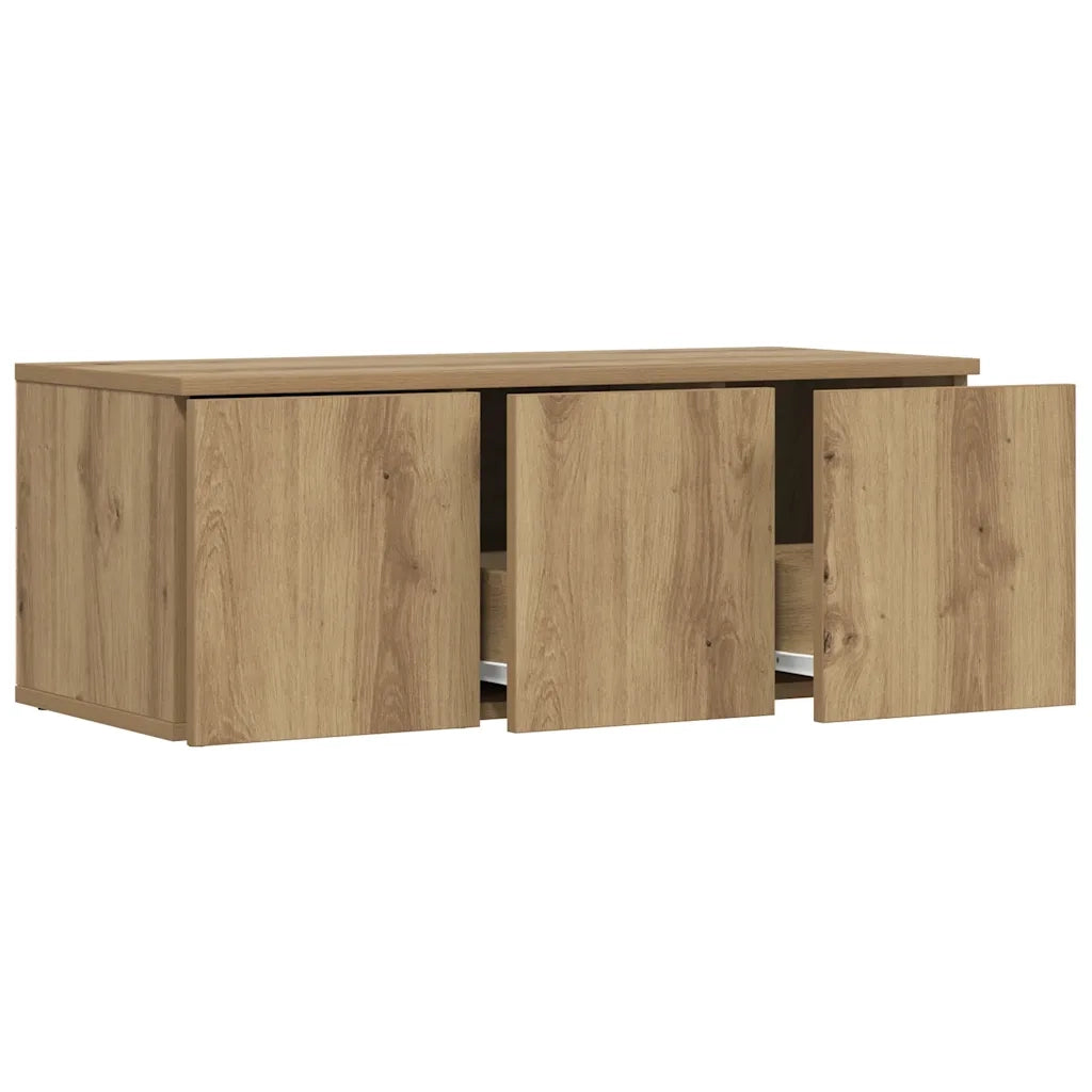 Mobile Porta TV Rovere Artigianale 80x34x30 cm Truciolato