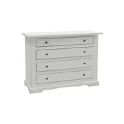 Cassettiera classica 4 cassetti legno bianco shabby 115x50x90 (1176) - Mobili 2G