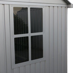 Casetta Box da Giardino 323,3x242,6x235,2 cm in Alluminio Grigio