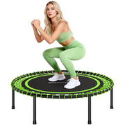 Trampolino Fitness ?114 cm ¨C Xylo ¨C Struttura Acciaio Reforzato Verde e Nero