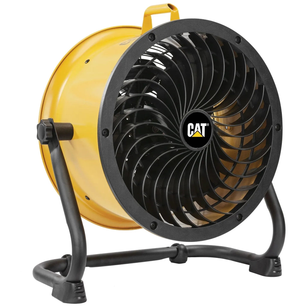 Caterpillar Ventilatore a Pavimento Alta Velocità HVD-14AC Ø 35 cm 120W, 4 Velocità, 27 m³/min, Pale in Alluminio, Orientabile, Montaggio a Parete, Base Antiscivolo