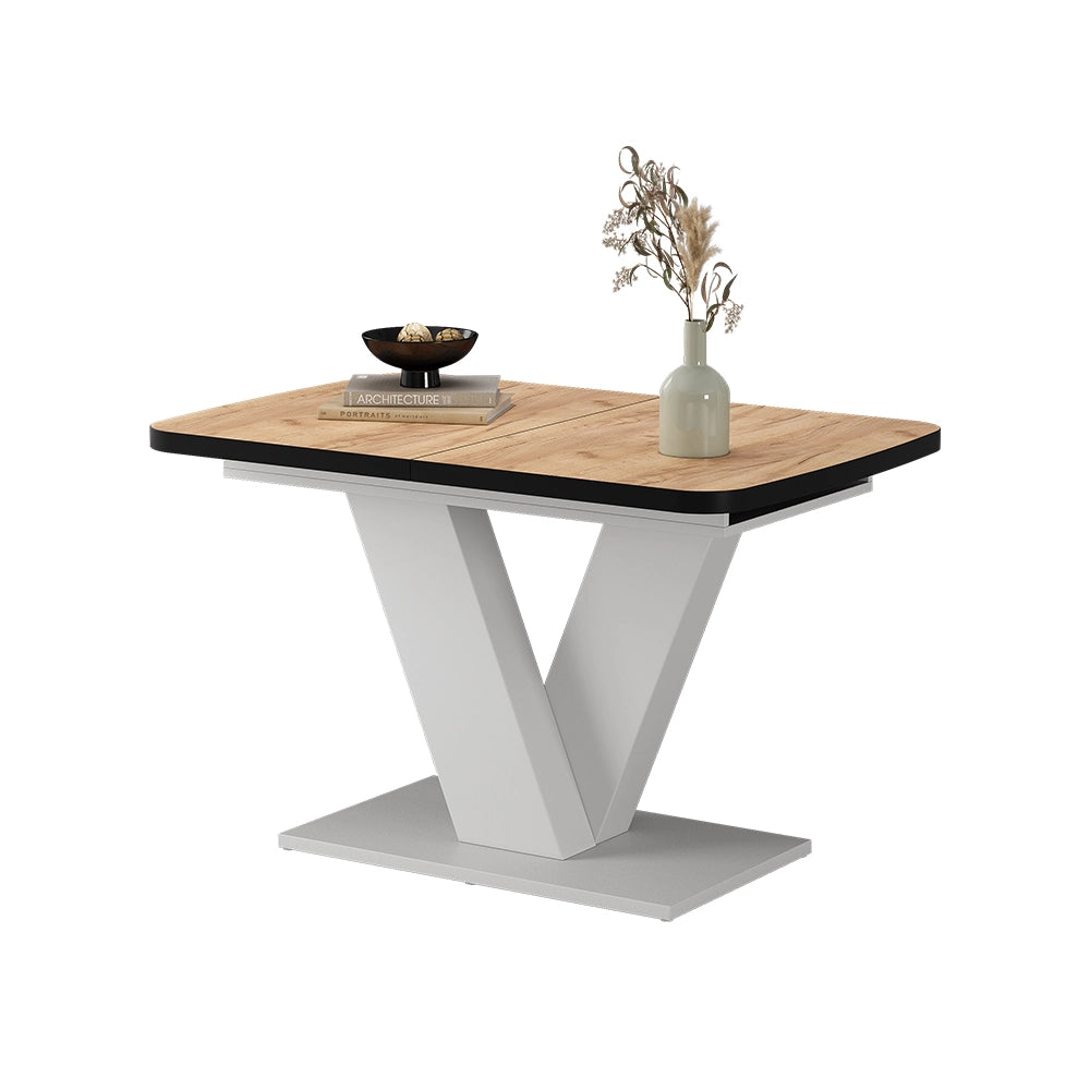Vicco tavolo da pranzo allungabile Nero/bianco 120 x 80 cm estensibile