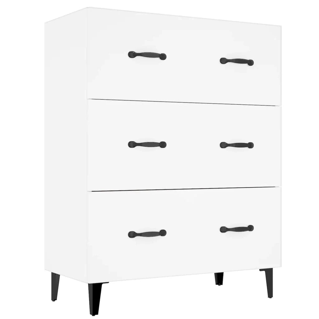 Buffet credenza cassettiera armadio mobile contenitore organizer per cucina soggiorno salotto 69,5 x 34 x 90 cm legno ingegnerizzato bianco 02_0030468