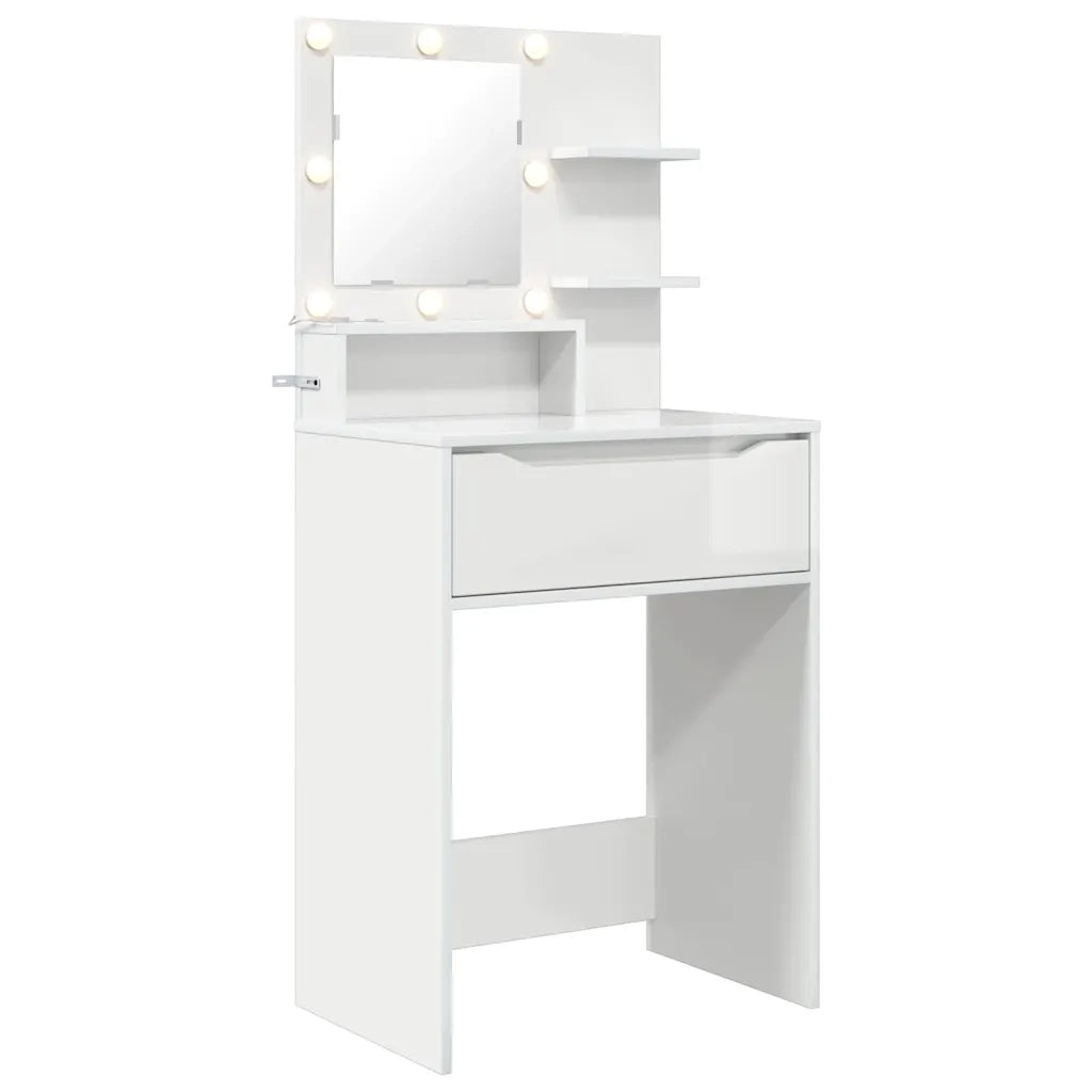 Tavoli da Trucco per Camera da Letto con cassetto Bianco Lucido 888991